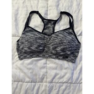 Racerback Sports Bra Gray Black Women's Small Padded Athletic Athlete
